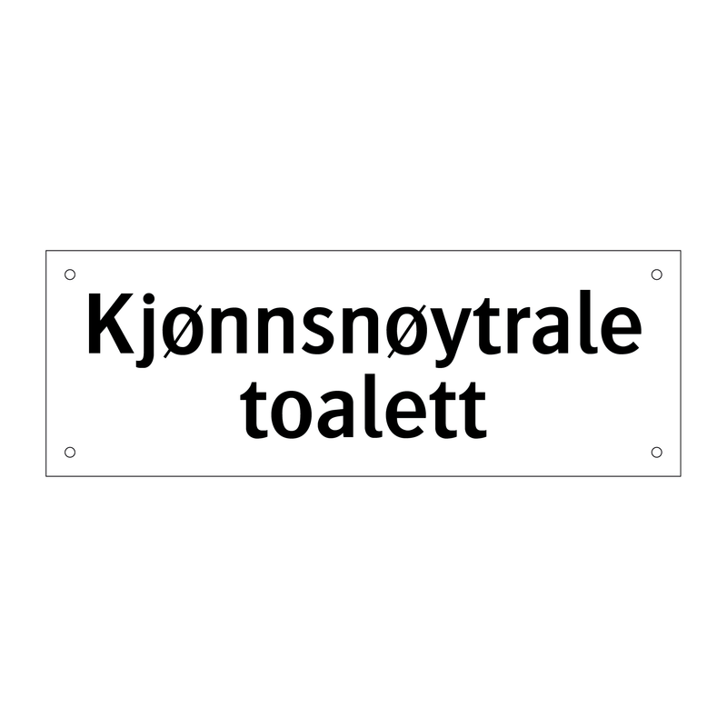 Kjønnsnøytrale toalett & Kjønnsnøytrale toalett