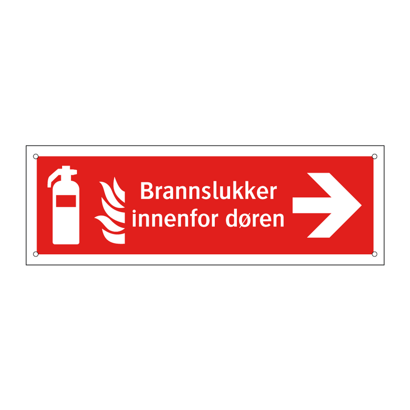 Brannslukker innenfor døren