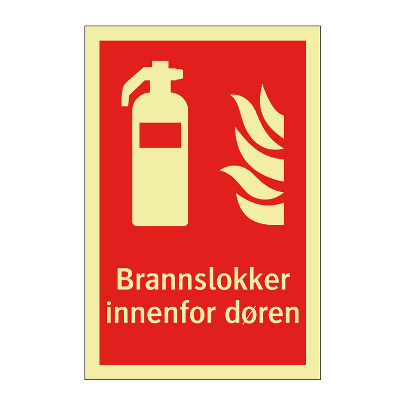 Brannslokker innenfor døren