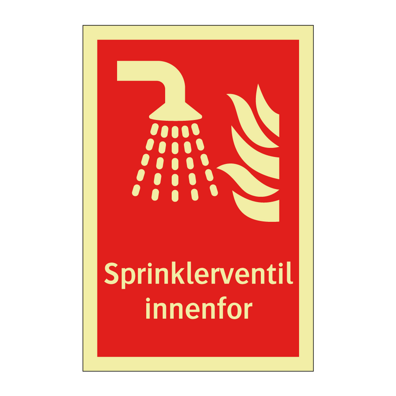 Sprinklerventil innenfor