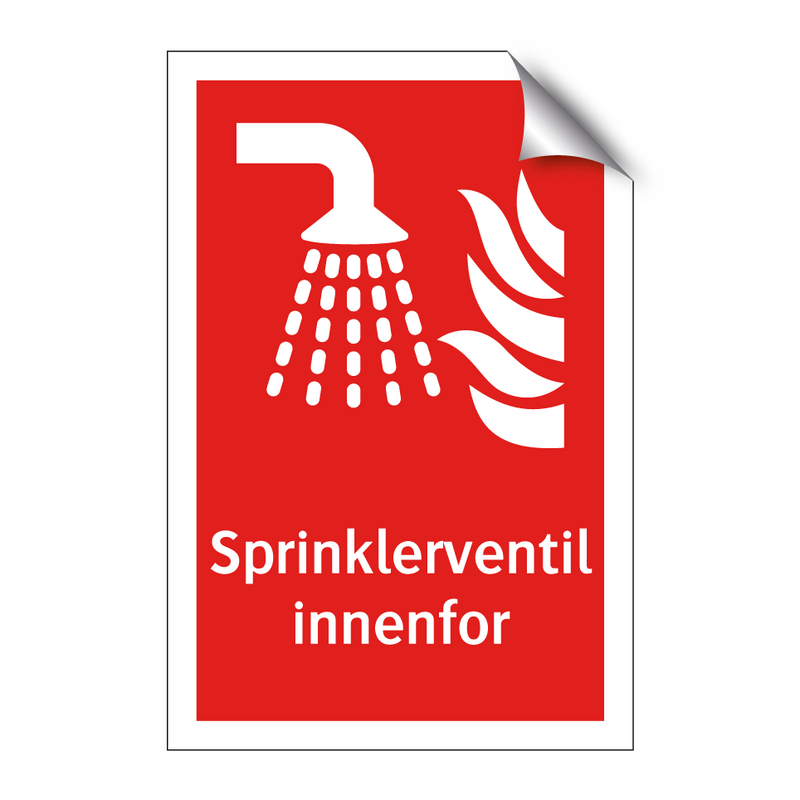 Sprinklerventil innenfor