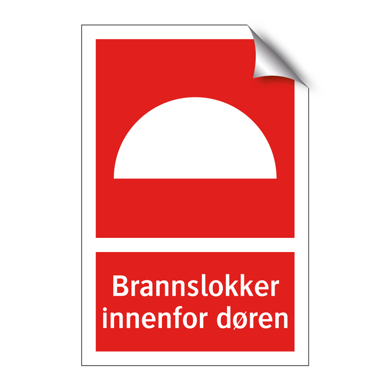 Brannslokker innenfor døren