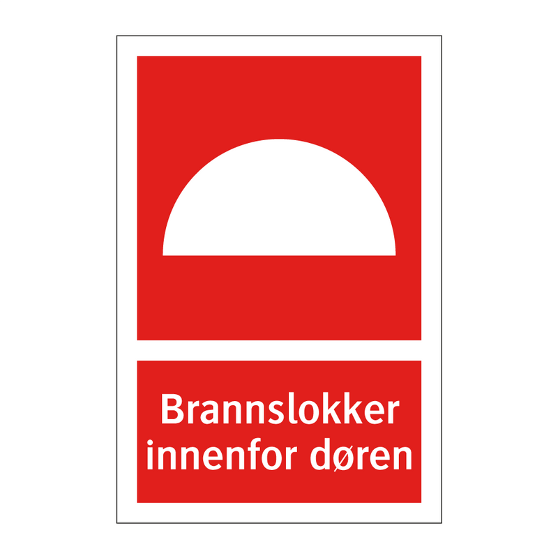 Brannslokker innenfor døren