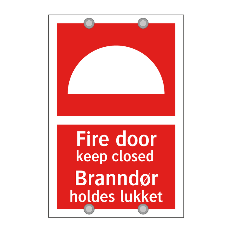 Fire door keep closed Branndør holdes lukket