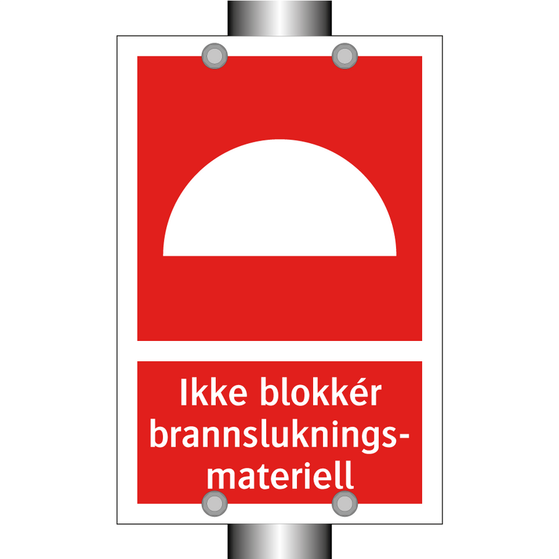 Ikke blokkér brannslukningsmateriell