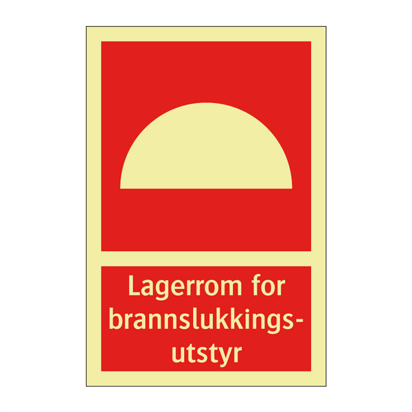 Lagerrom for brannslukkingsutstyr