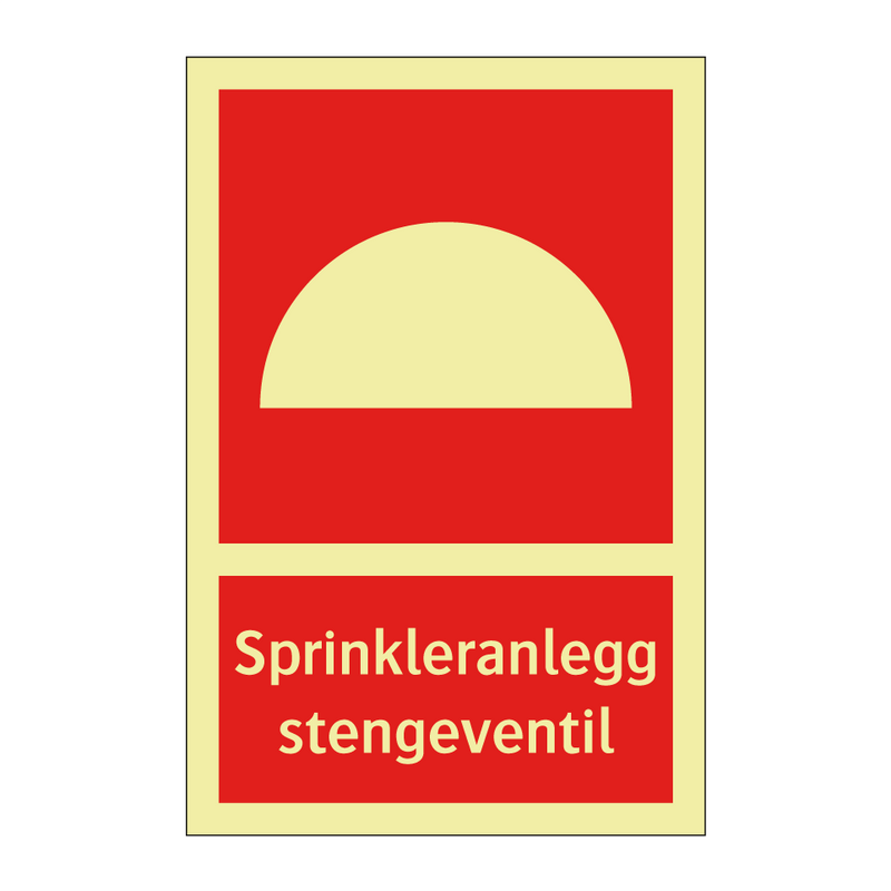 Sprinkleranlegg stengeventil