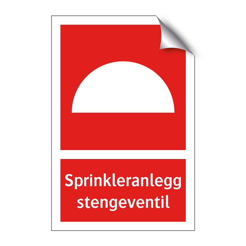 Sprinkleranlegg stengeventil