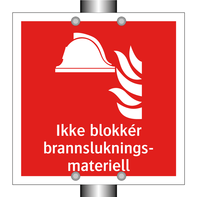 Ikke blokkér brannslukningsmateriell