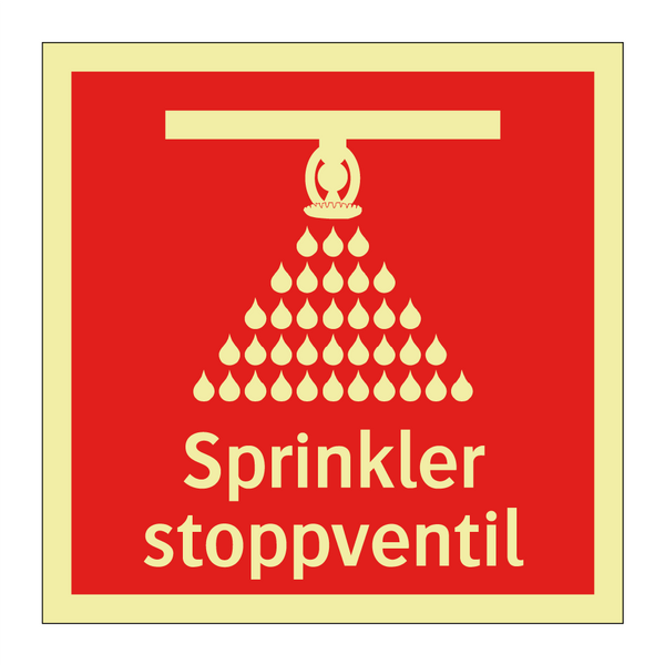 Sprinkler stoppventil