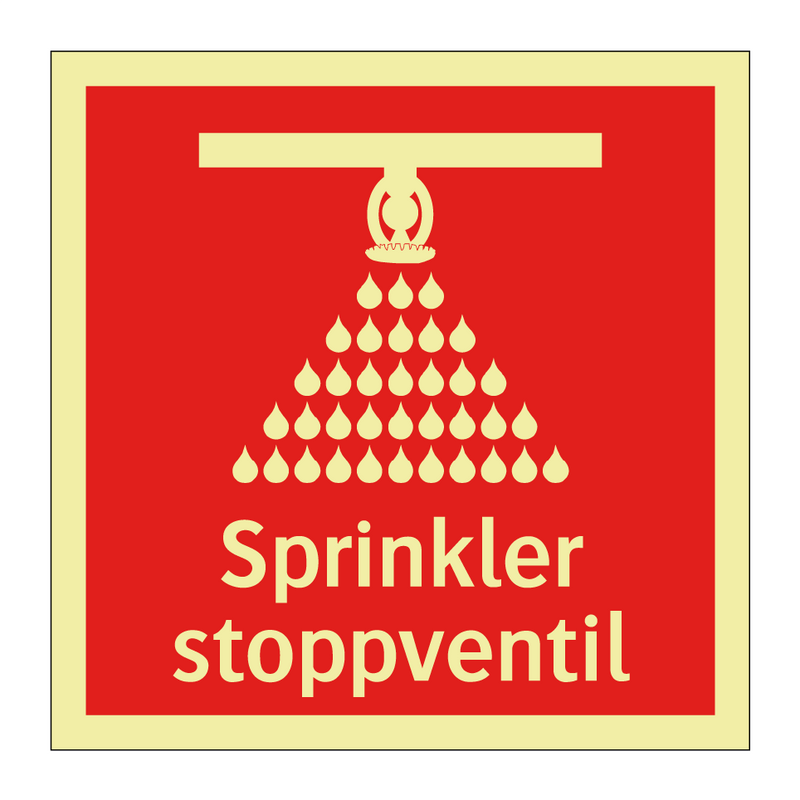 Sprinkler stoppventil