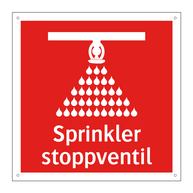 Sprinkler stoppventil