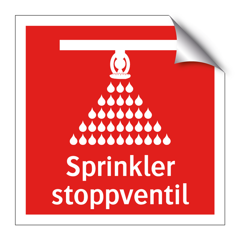 Sprinkler stoppventil