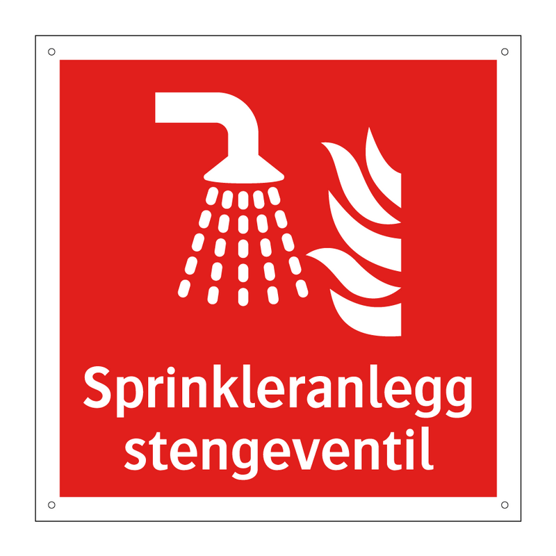 Sprinkleranlegg stengeventil