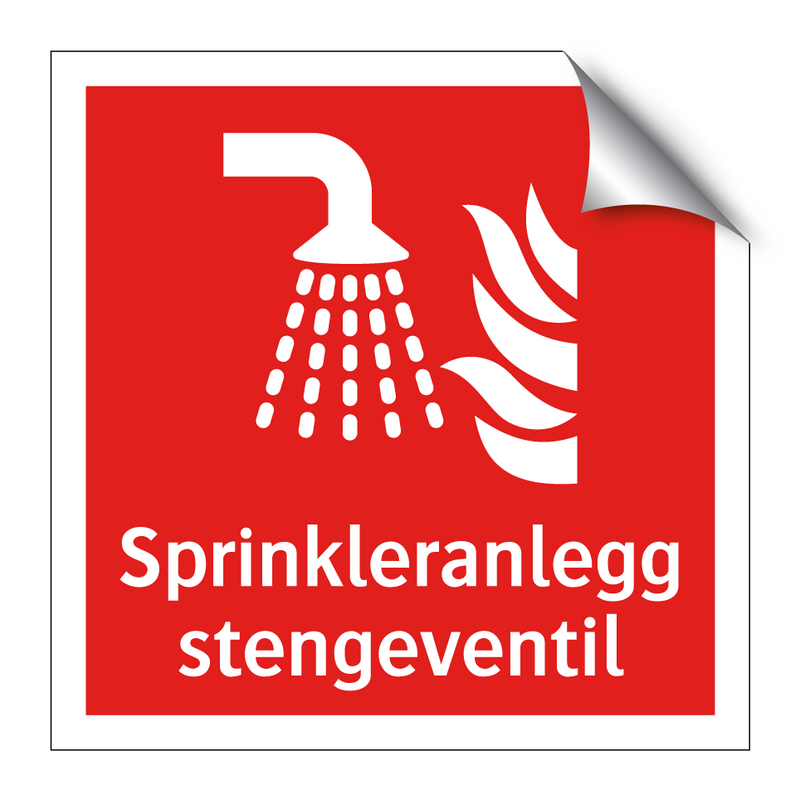 Sprinkleranlegg stengeventil