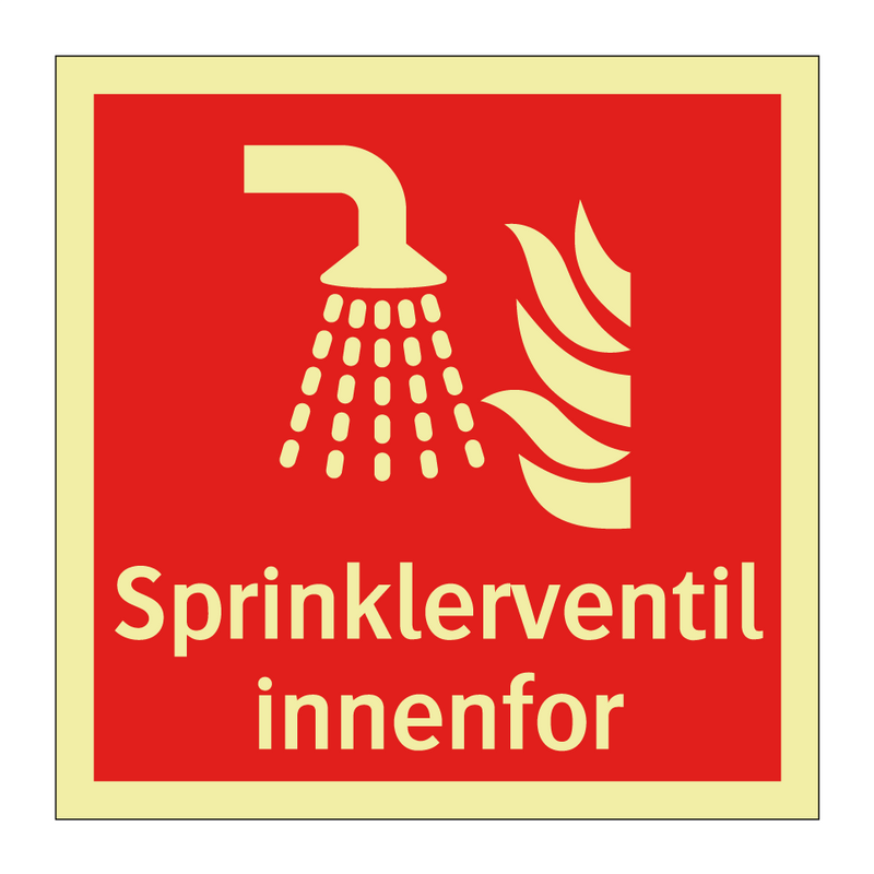 Sprinklerventil innenfor