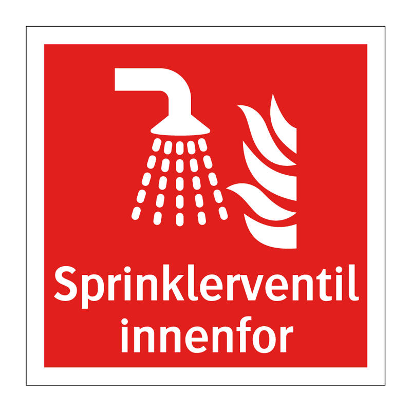 Sprinklerventil innenfor