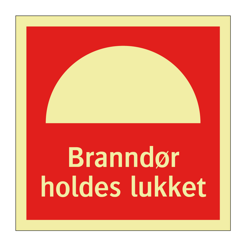 Branndør holdes lukket