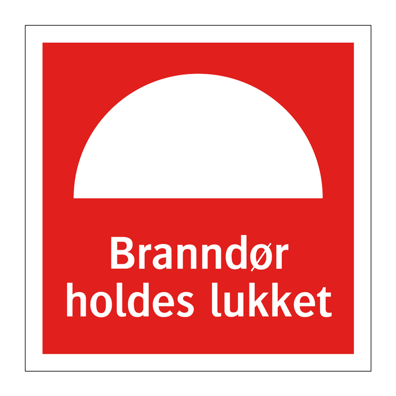 Branndør holdes lukket