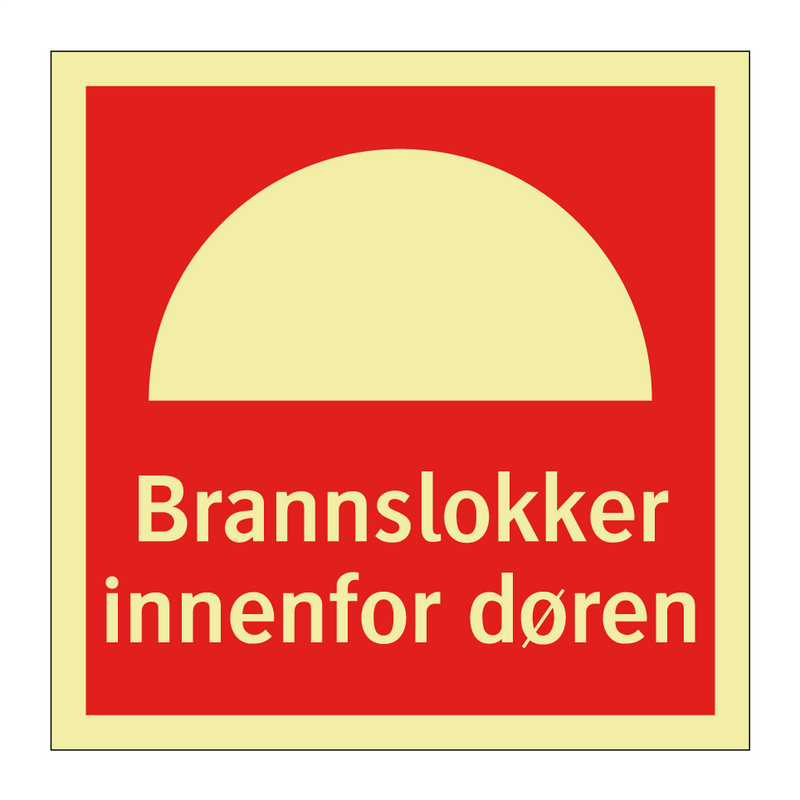 Brannslokker innenfor døren