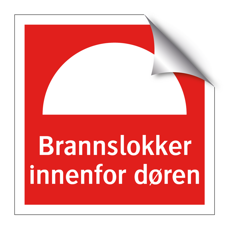 Brannslokker innenfor døren