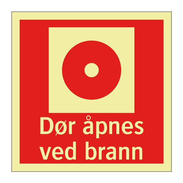 Dør åpnes ved brann