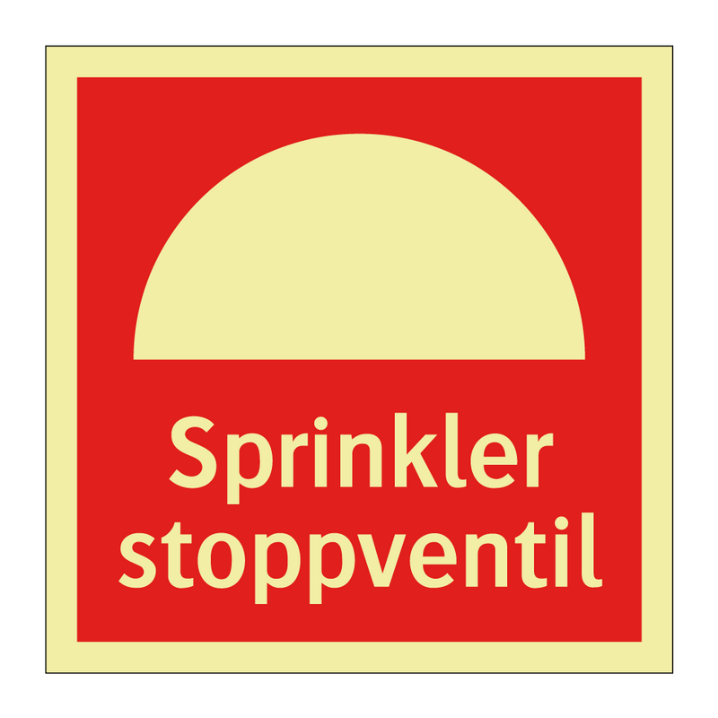 Sprinkler stoppventil