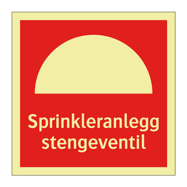 Sprinkleranlegg stengeventil