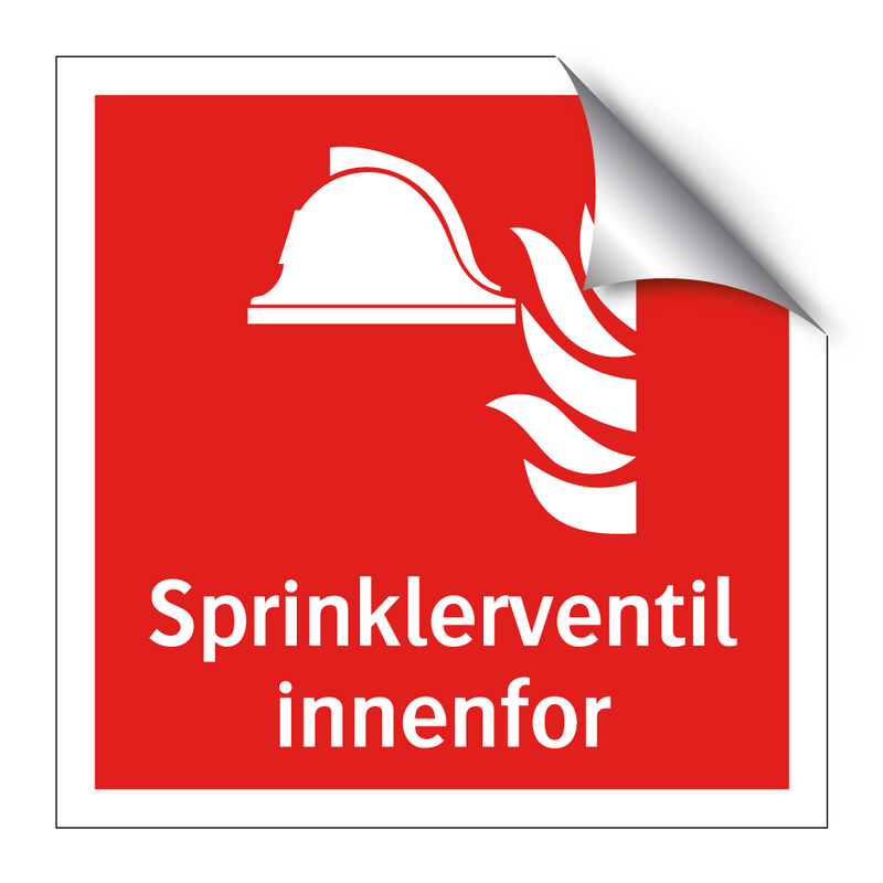 Sprinklerventil innenfor