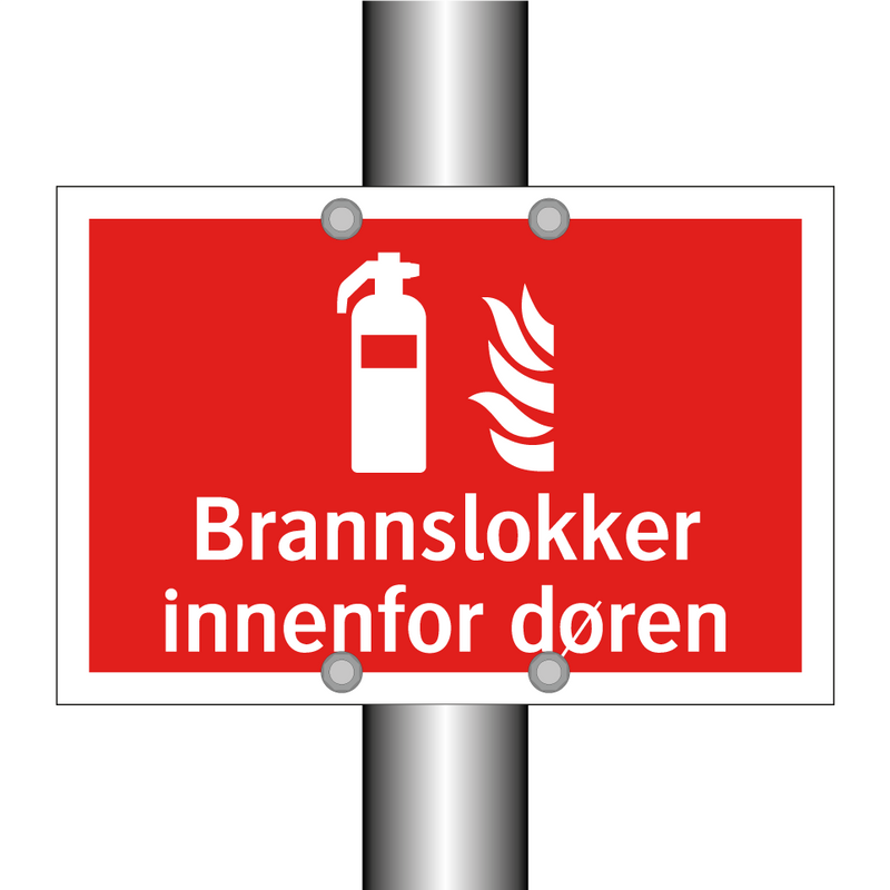 Brannslokker innenfor døren