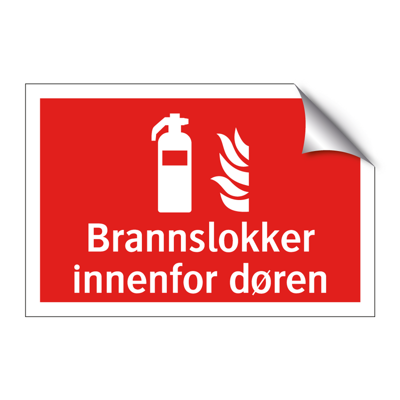 Brannslokker innenfor døren