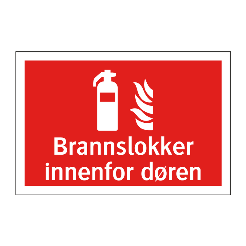 Brannslokker innenfor døren