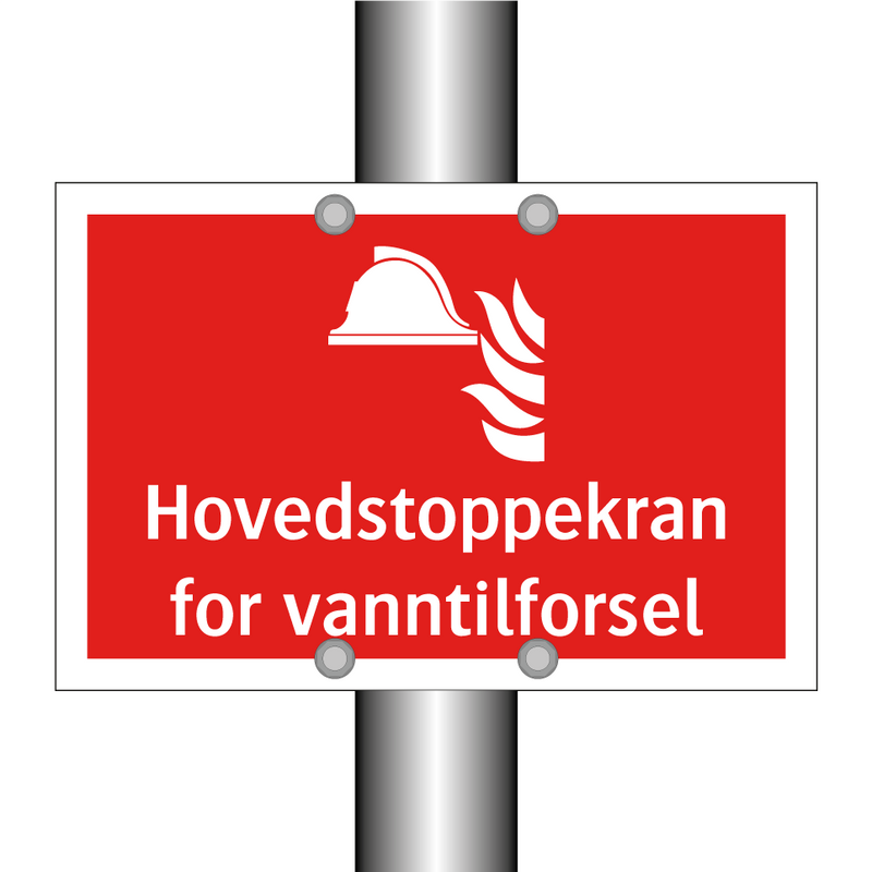 Hovedstoppekran for vanntilforsel