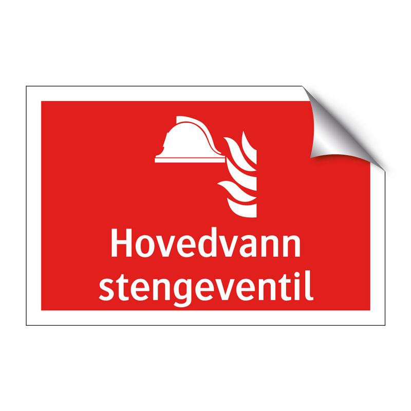 Hovedvann stengeventil