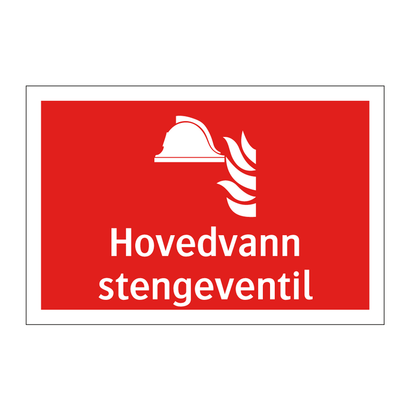 Hovedvann stengeventil