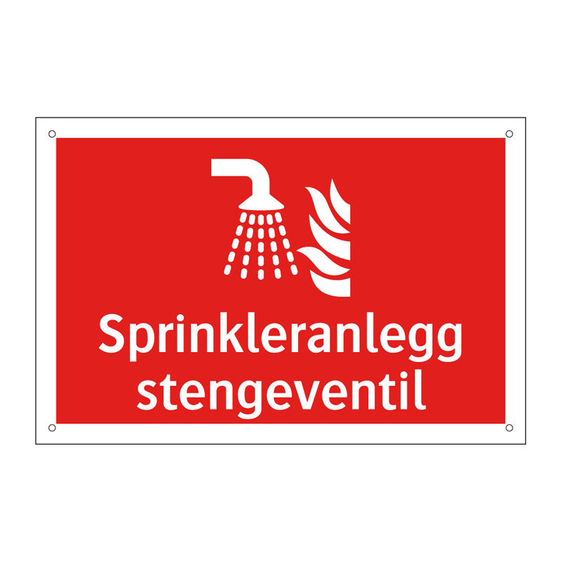 Sprinkleranlegg stengeventil