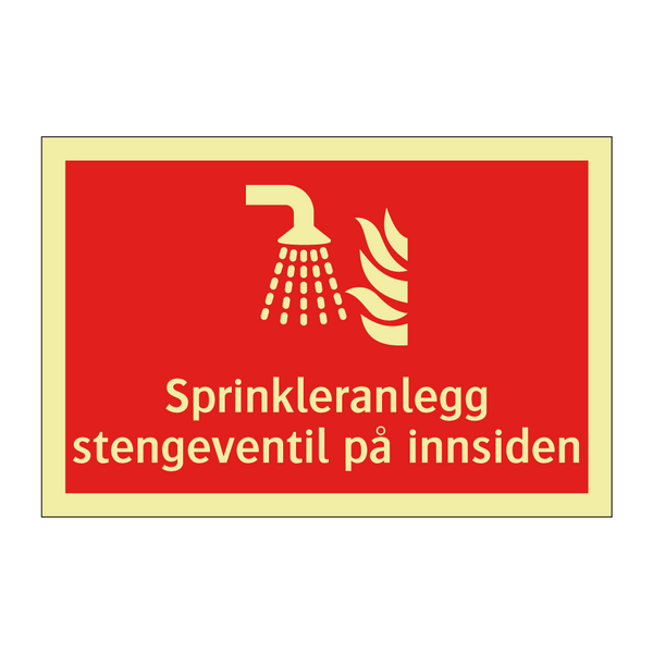 Sprinkleranlegg stengeventil på innsiden