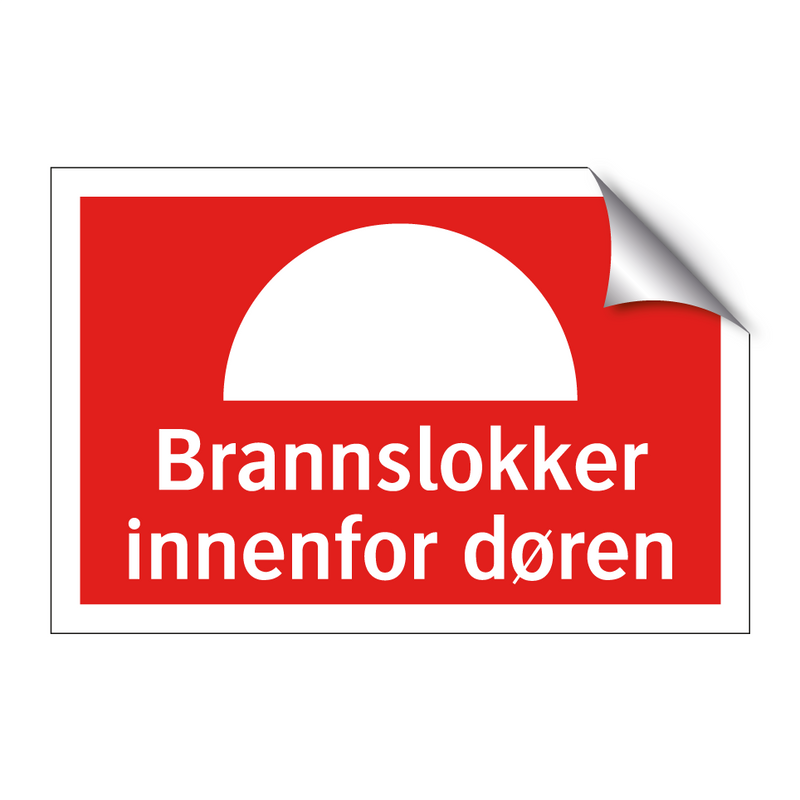 Brannslokker innenfor døren