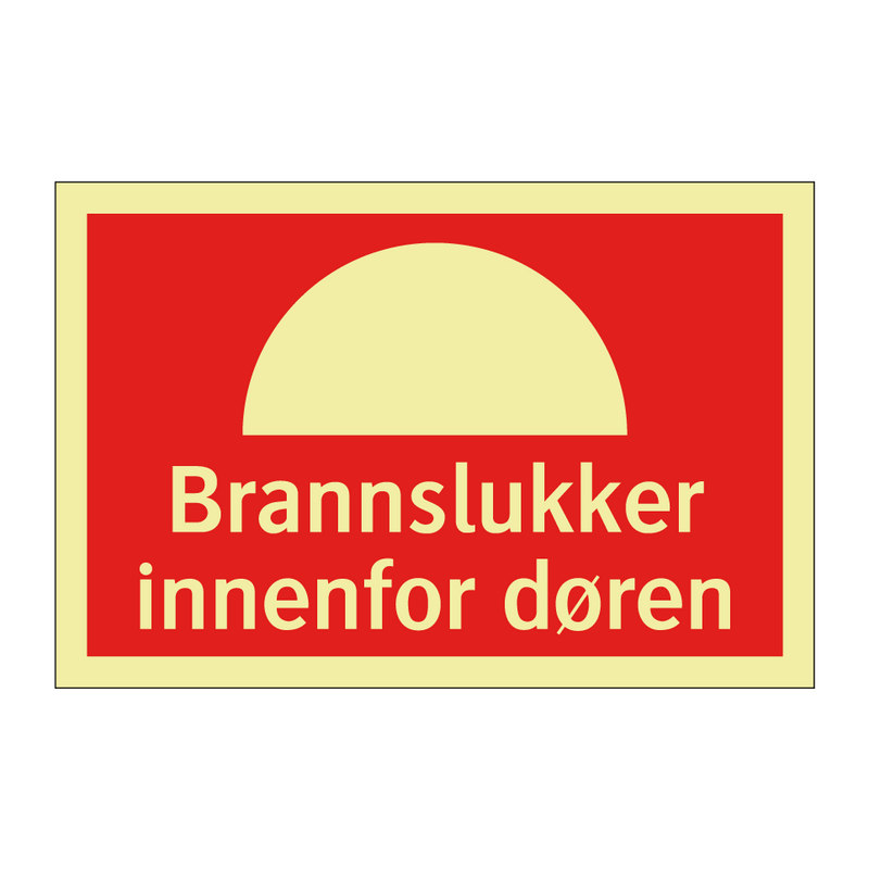 Brannslukker innenfor døren