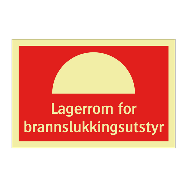 Lagerrom for brannslukkingsutstyr