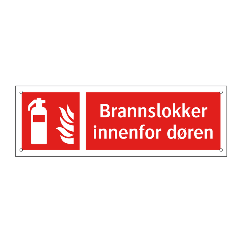 Brannslokker innenfor døren