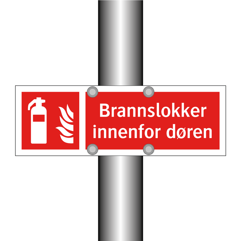 Brannslokker innenfor døren