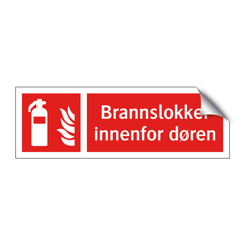 Brannslokker innenfor døren