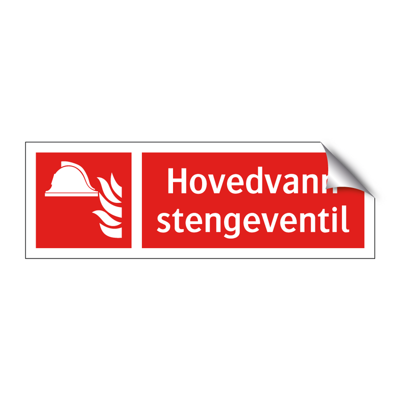 Hovedvann stengeventil