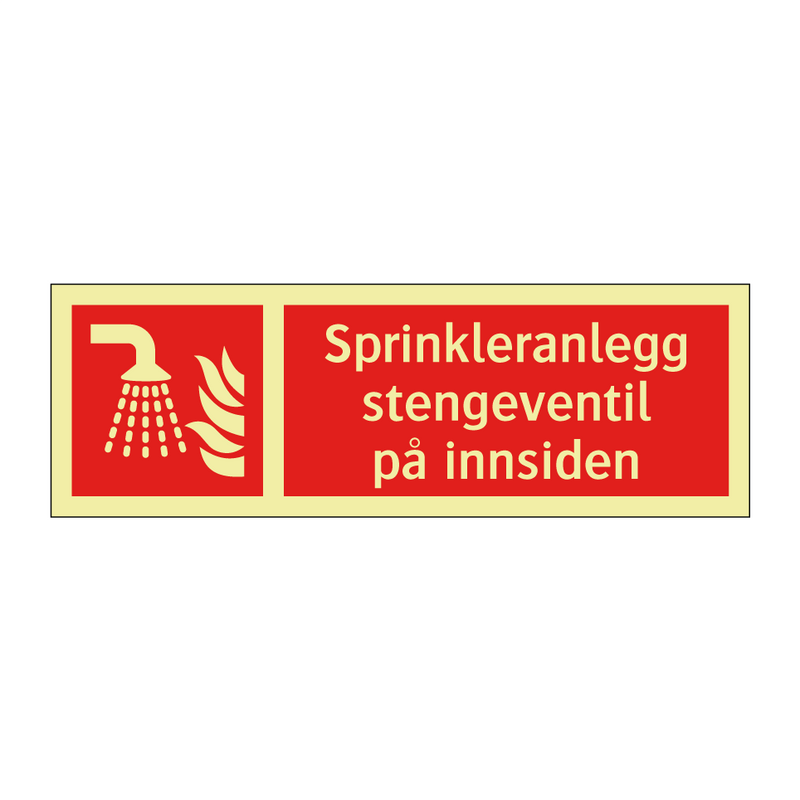 Sprinkleranlegg stengeventil på innsiden