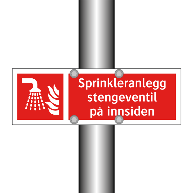 Sprinkleranlegg stengeventil på innsiden