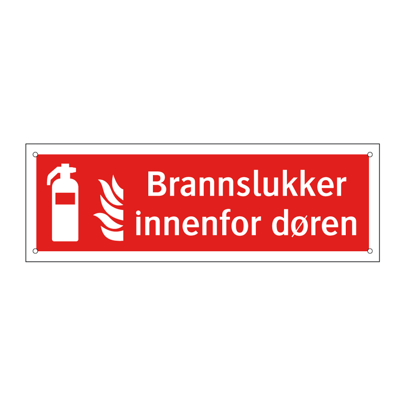 Brannslukker innenfor døren