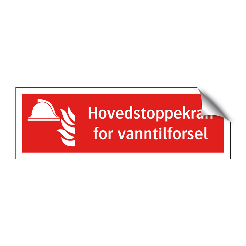 Hovedstoppekran for vanntilforsel