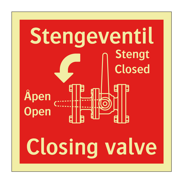 Stengeventil Closing valve