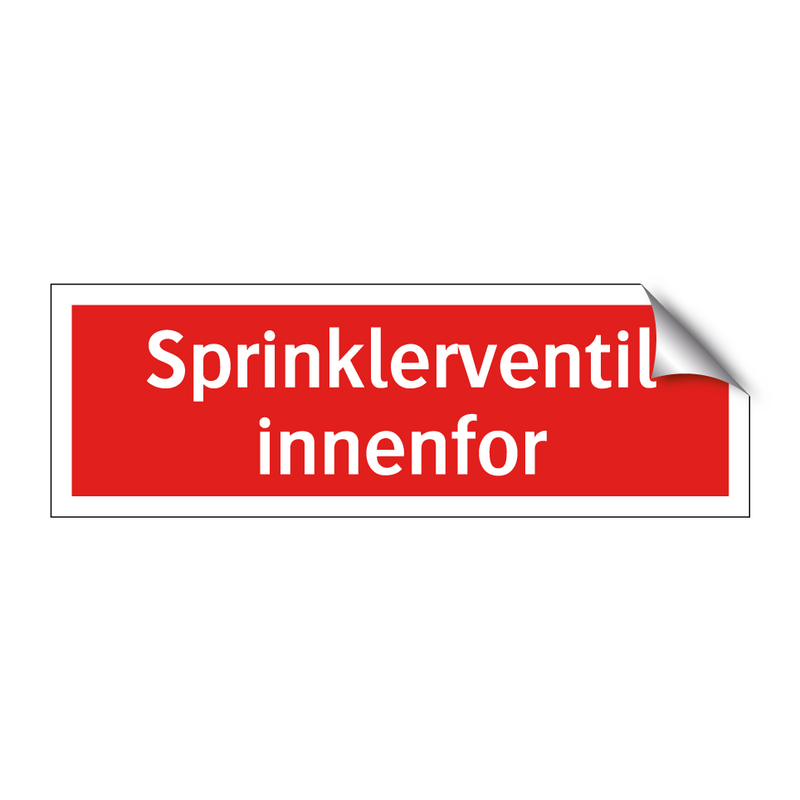 Sprinklerventil innenfor